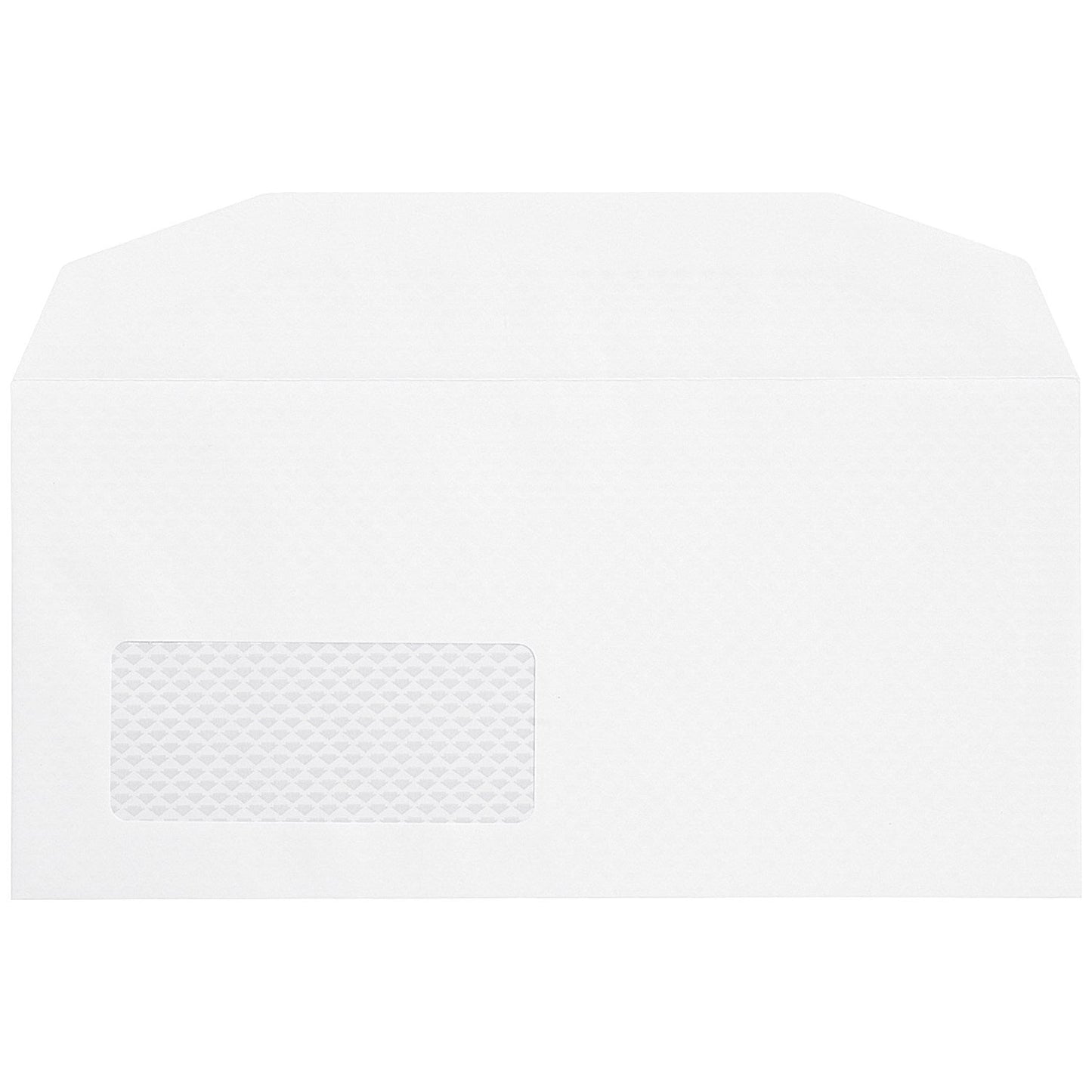 Postmaster DL Wallet Envelopes with Window, 90gsm, Gummed, White, Pack of 500