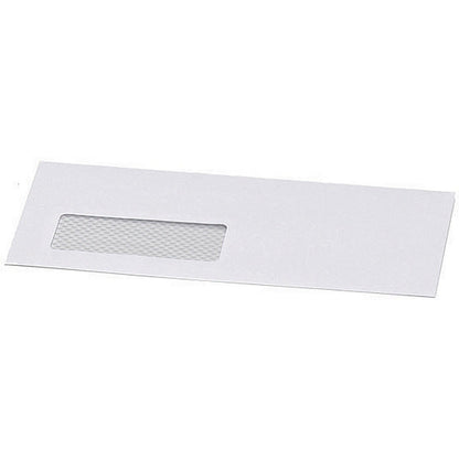 Postmaster DL Wallet Envelopes with Window, 90gsm, Gummed, White, Pack of 500