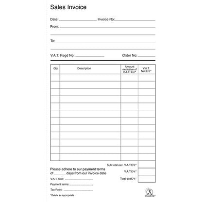 Challenge Carbonless Invoice Duplicate Book, With VAT/Tax, 100 Sets, 210mm x 130mm, Pack of 5