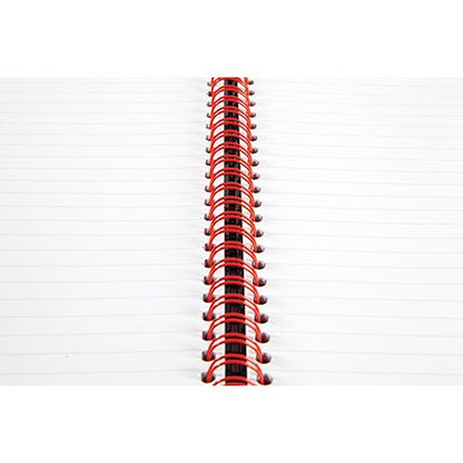 Black n' Red Wirebound Notebook, A4, Ruled, 140 Pages, Pack of 5