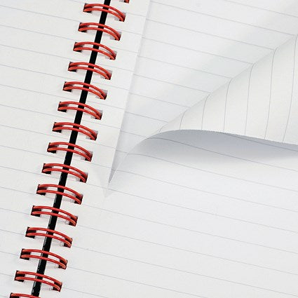 Black n' Red Wirebound Polypropylene Notebook, A5, Ruled, 140 Pages, Pack of 5