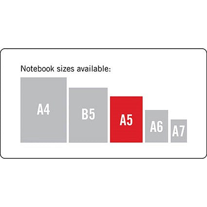 Black n' Red Wirebound Polypropylene Notebook, A5, Ruled, 140 Pages, Pack of 5