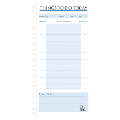 Challenge Wirebound Things to do Today Book, Perforated, 280x141mm, 115 Pages