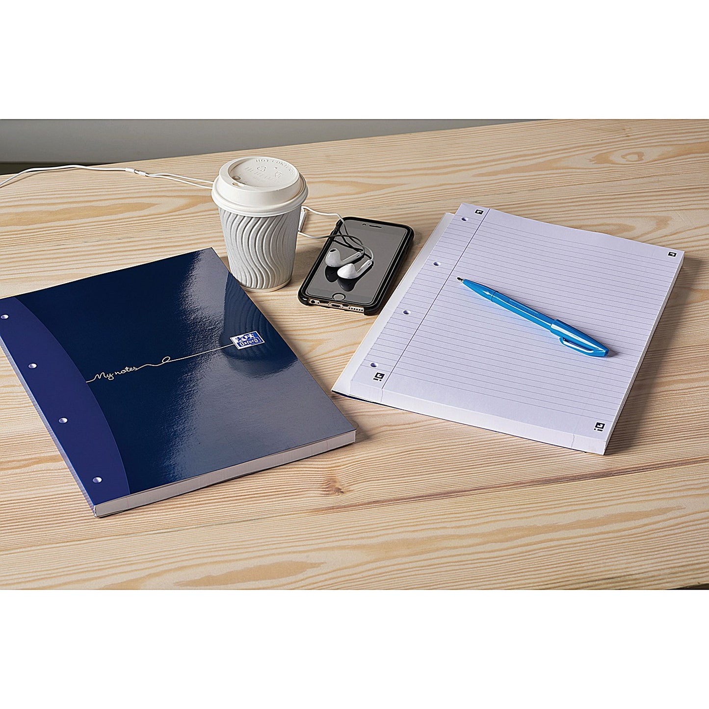 Oxford My Notes Sidebound Refill Pad, A4, Ruled with Margin, 200 Pages, Blue, Pack of 5
