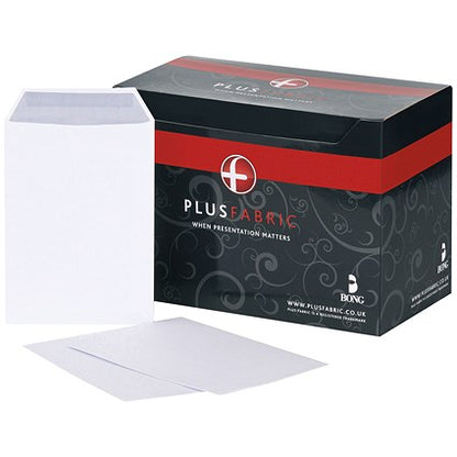 Plus Fabric C5 Pocket Envelopes, Self Seal, 120gsm, White, Pack of 500