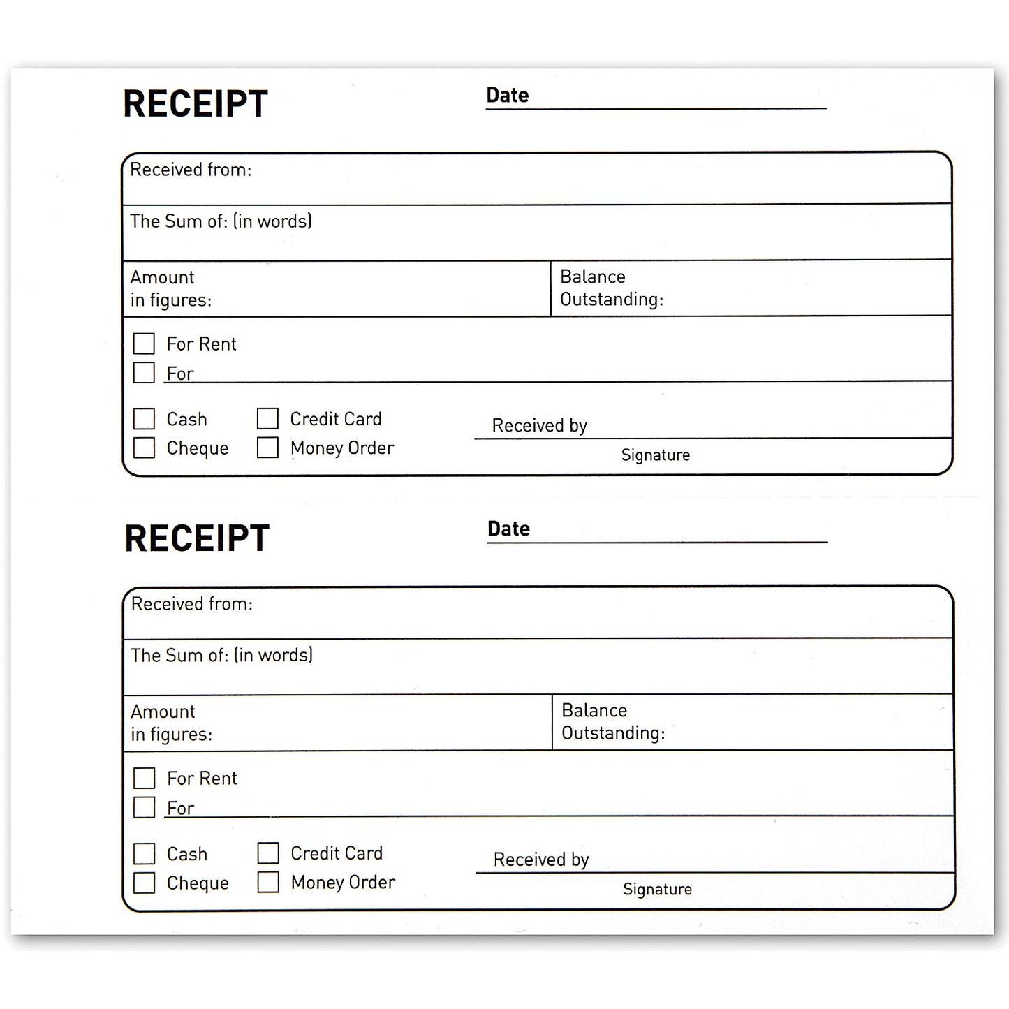Challenge Receipt Duplicate Book, 100 Sets, 105x130mm, Pack of 5
