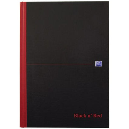 Black n' Red Casebound Notebook, A4, Ruled, 192 Pages, Pack of 5