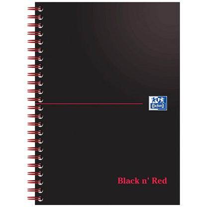Black n' Red Soft Cover Wirebound Notebook, A5, Ruled & Perforated, 100 Pages, Pack of 10