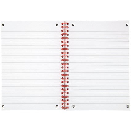 Black n' Red Soft Cover Wirebound Notebook, A5, Ruled & Perforated, 100 Pages, Pack of 10