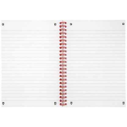 Black n' Red Soft Cover Wirebound Notebook, A5, Ruled & Perforated, 100 Pages, Pack of 10