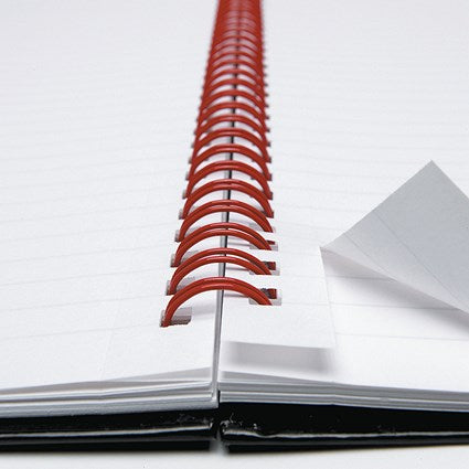 Black n' Red Soft Cover Wirebound Notebook, A5, Ruled & Perforated, 100 Pages, Pack of 10