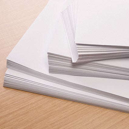 Plus Fabric Plain DL Envelopes, White, Peel and Seal, 120gsm, Pack of 500