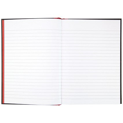 Black n' Red Casebound Notebook, A5, Ruled, 192 Pages, Pack of 5