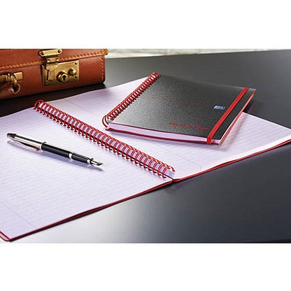 Black n' Red Recycled Wirebound Polypropylene Notebook, A4, Ruled & Perforated, 140 Pages, Pack of 5