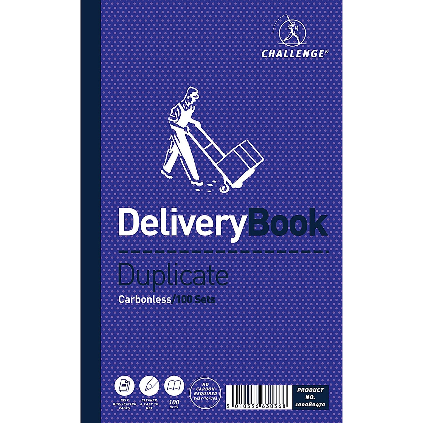 Challenge Carbonless Delivery Note Duplicate Book, 100 Sets, 210x130mm, Pack of 5