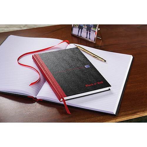 Black n' Red Casebound Notebook, A4, Ruled, 384 Pages
