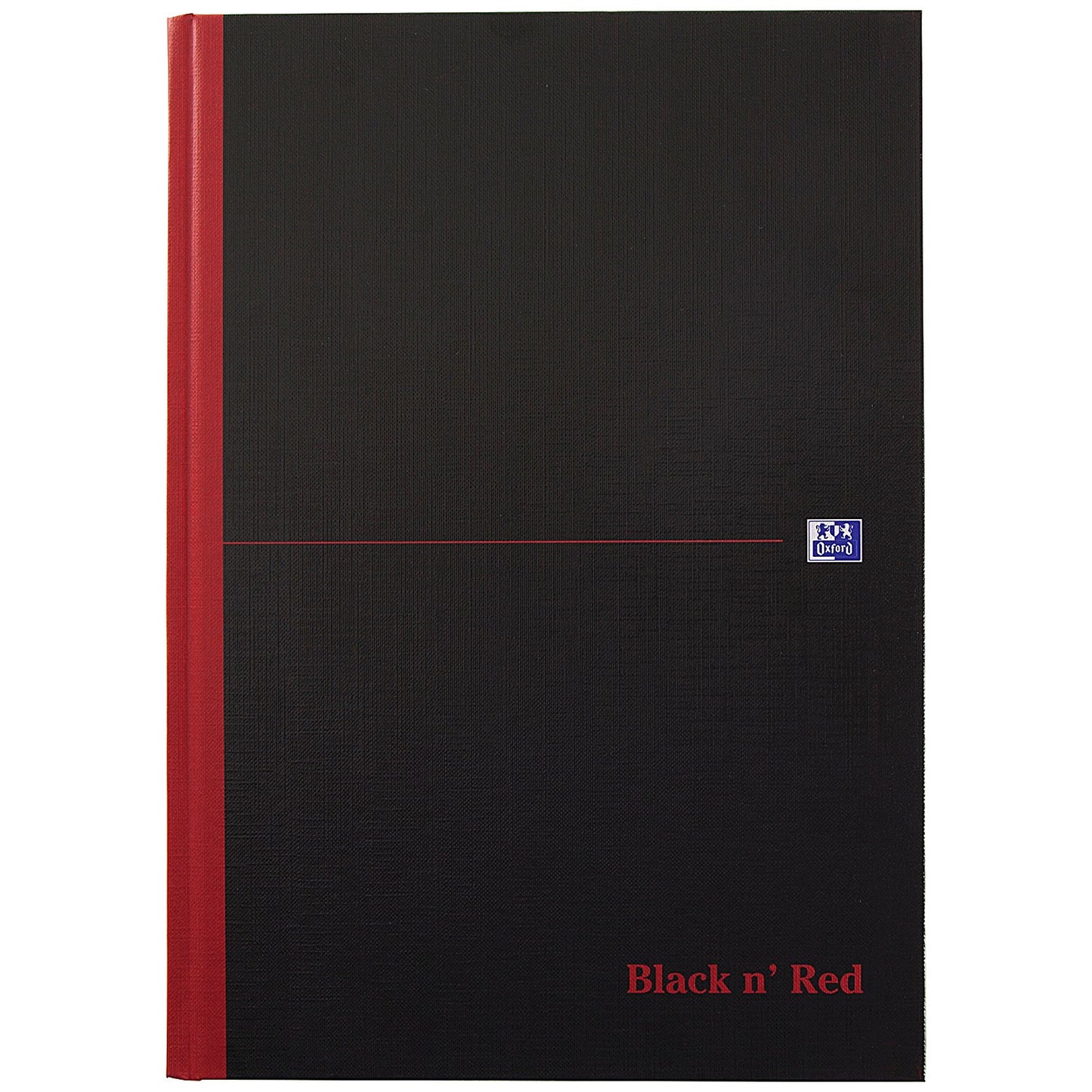 Black n' Red Casebound Notebook, A4, Narrow Ruled, 192 Pages, Pack of 5