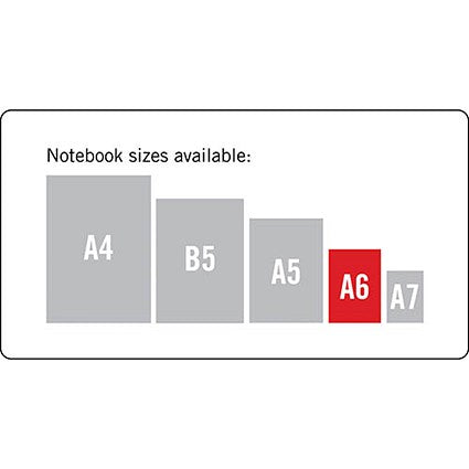 Black n' Red Wirebound Polypropylene Notebook, A6, Ruled, 140 Pages, Pack of 5