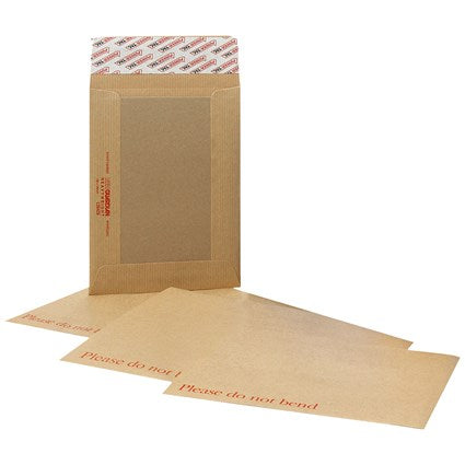 New Guardian C4 Heavyweight Board-backed Envelopes, 130gsm, Peel & Seal, Manilla, Pack of 125