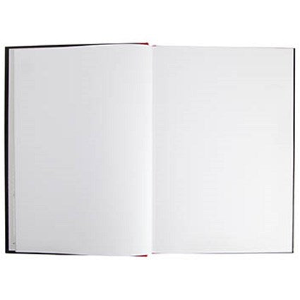 Black n' Red Casebound Notebook, A4, Plain, 192 Pages, Pack of 5