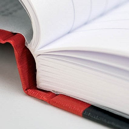 Black n' Red Casebound Notebook, A4, Plain, 192 Pages, Pack of 5