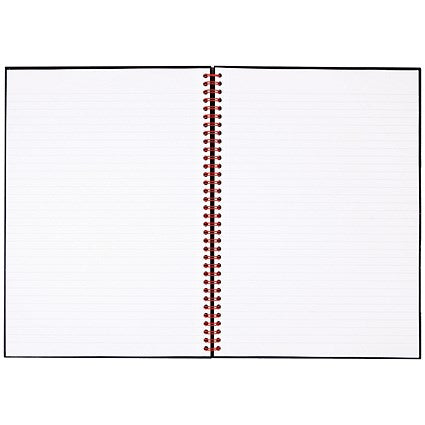 Black n' Red Recycled Wirebound Notebook, A4, Ruled, 140 Pages, Pack of 5