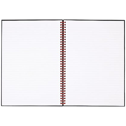Black n' Red Recycled Wirebound Notebook, A4, Ruled, 140 Pages, Pack of 5