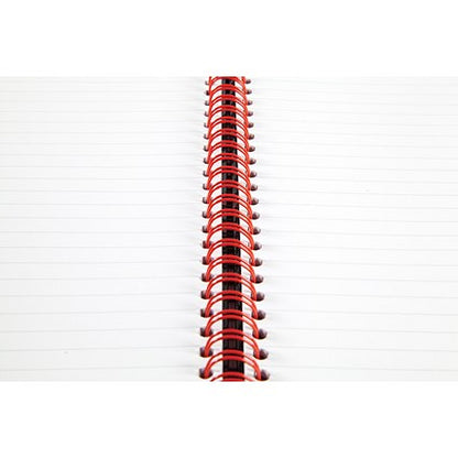Black n' Red Recycled Wirebound Notebook, A4, Ruled, 140 Pages, Pack of 5
