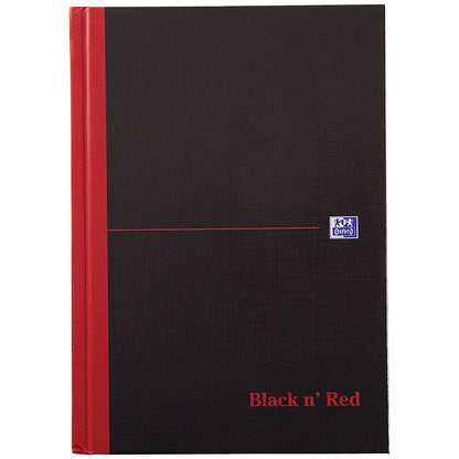 Black n' Red Casebound Notebook, A5, Ruled & Indexed A-Z, 192 Pages, Pack of 5