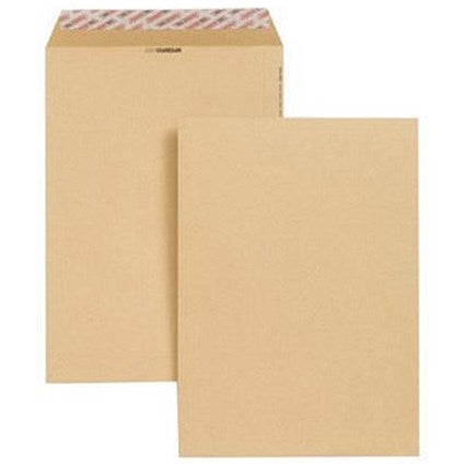 New Guardian Heavyweight C4 Pocket Envelopes, Manilla, Peel and Seal, 130gsm, Pack of 250