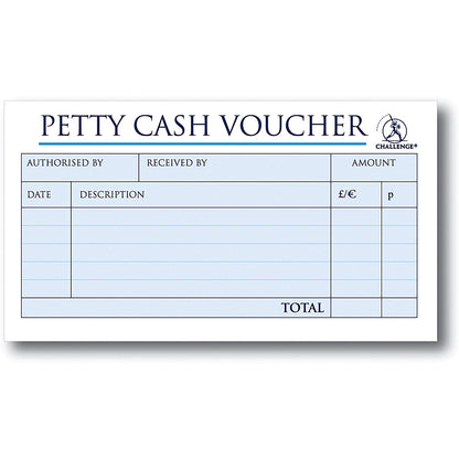 Challenge Carbonless Wirebound Duplicate Petty Cash Book, 200 Sets, 280x141mm, Pack of 1