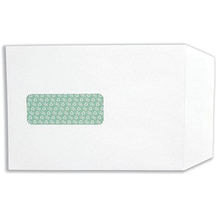 Basildon Bond Recycled C5 Envelopes, Window, White, Peel and Seal, 120gsm, Pack of 500
