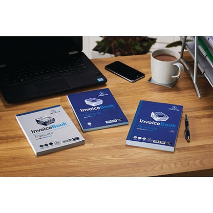 Challenge Carbonless Invoice Duplicate Book, Without VAT, 100 Sets, 210mm x 130mm, Pack of 5