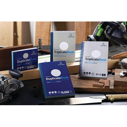 Challenge Carbonless Duplicate Book, Ruled, 100 Sets, 297x195mm, Pack of 3