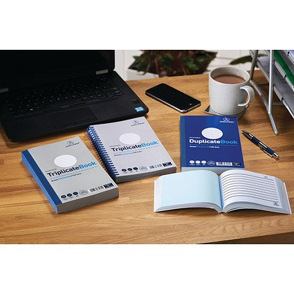 Challenge Carbonless Duplicate Book, Ruled, 100 Sets, 297x195mm, Pack of 3