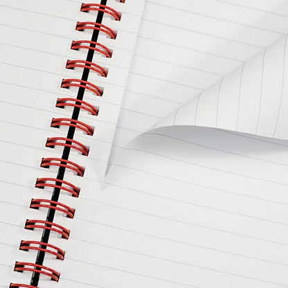 Black n' Red Recycled Wirebound Polypropylene Notebook, A5, Ruled & Perforated, 140 Pages, Pack of 5