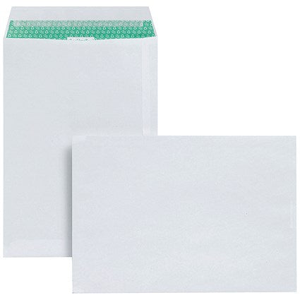 Basildon Bond Recycled C4 Pocket Envelopes, White, Peel and Seal, 120gsm, Pack of 50