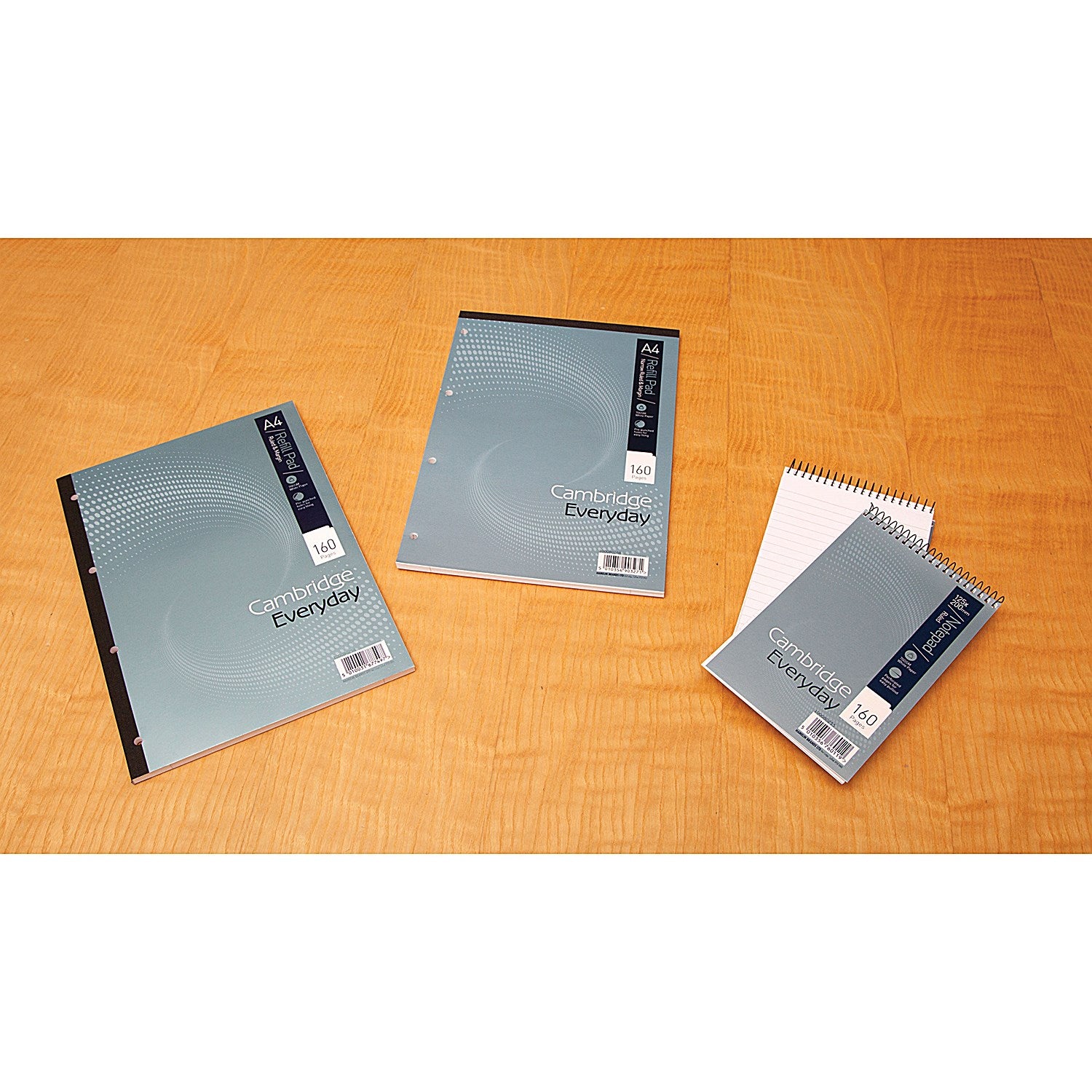 Cambridge Headbound Wirebound Notebook, 200x125mm, Ruled, 160 Pages, Blue, Pack of 10