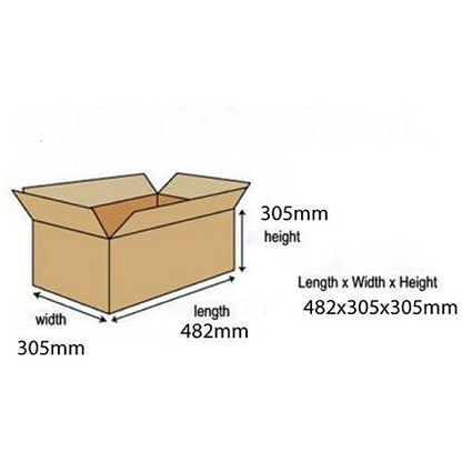 Single Wall Corrugated Dispatch Cartons, W482xD305xH305mm, Brown, Pack of 25