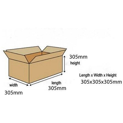 Double Wall Corrugated Dispatch Cartons, W305xD305xH305mm, Brown, Pack of 15