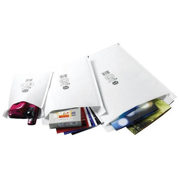 Jiffy Airkraft No.5 Bubble Lined Postal Bags, 260x345mm Peel & Seal, White, Pack of 100 Easy2Order : JF79956