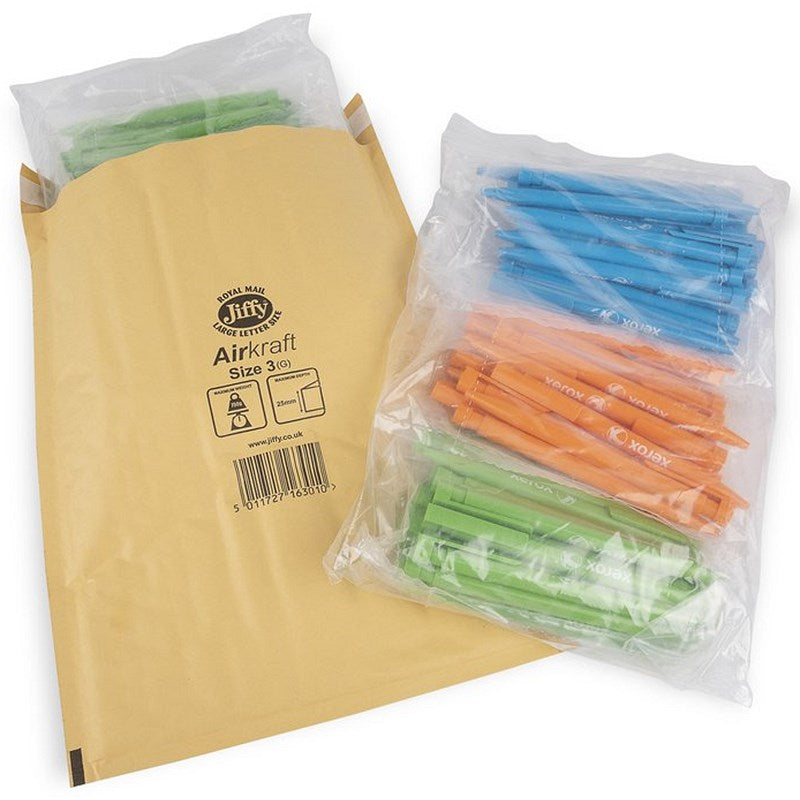 Jiffy Airkraft No.3 Bubble Lined Postal Bags, 220x320mm Peel & Seal, Gold, Pack of 100 Easy2Order : JF79964