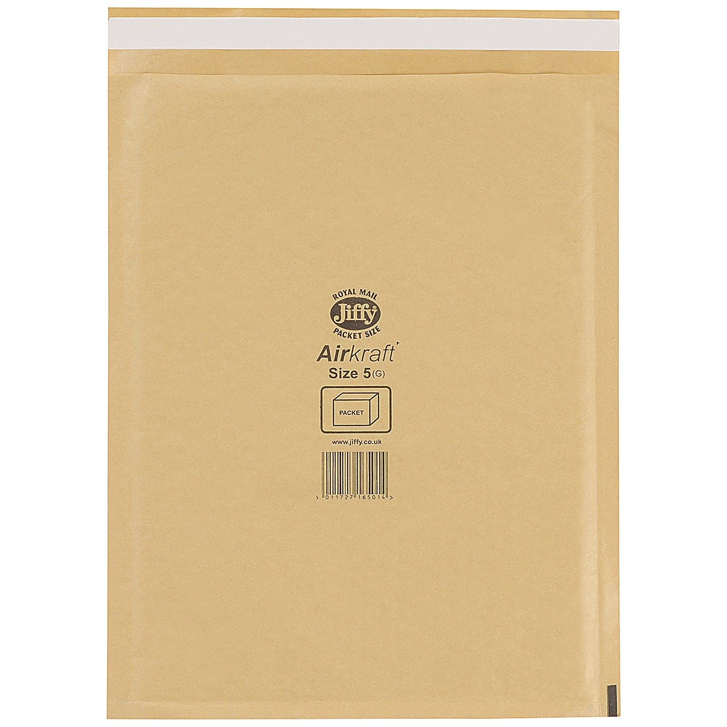 Jiffy Airkraft No.5 Bubble Lined Postal Bags, 260x345mm Peel & Seal, Gold, Pack of 100