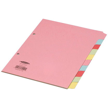Concord Subject Dividers, 10-Part, Blank Multicolour Tabs, A5, Multicolour