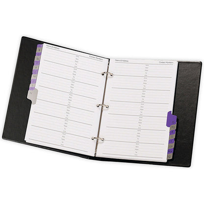 Concord Telephone Address Binder A5 Black
