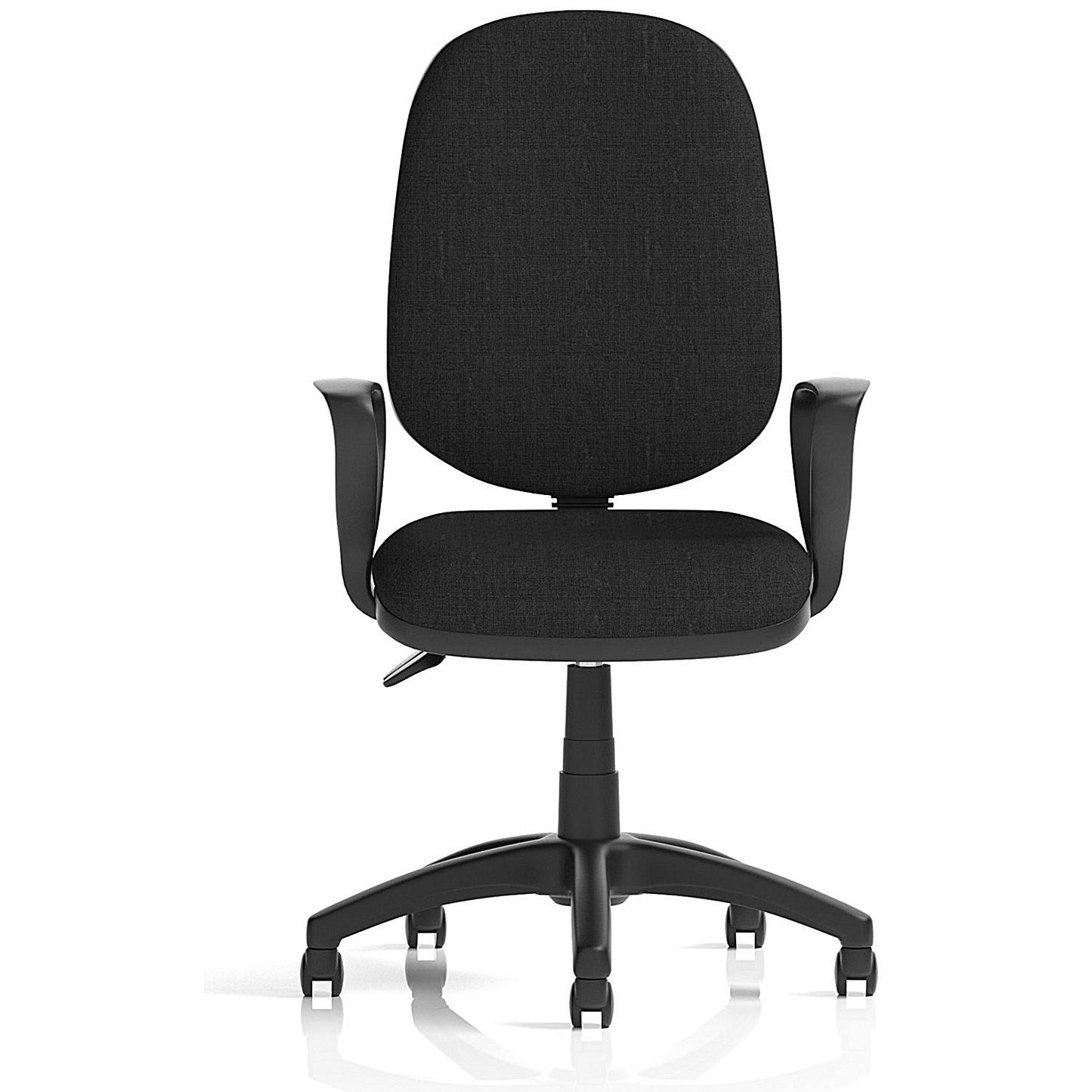 Eclipse Plus II Operator Chair, Fixed Height Arms, Black