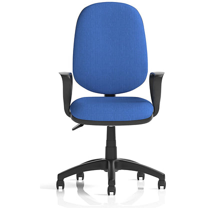 Eclipse Plus II Operator Chair, Fixed Height Arms, Blue