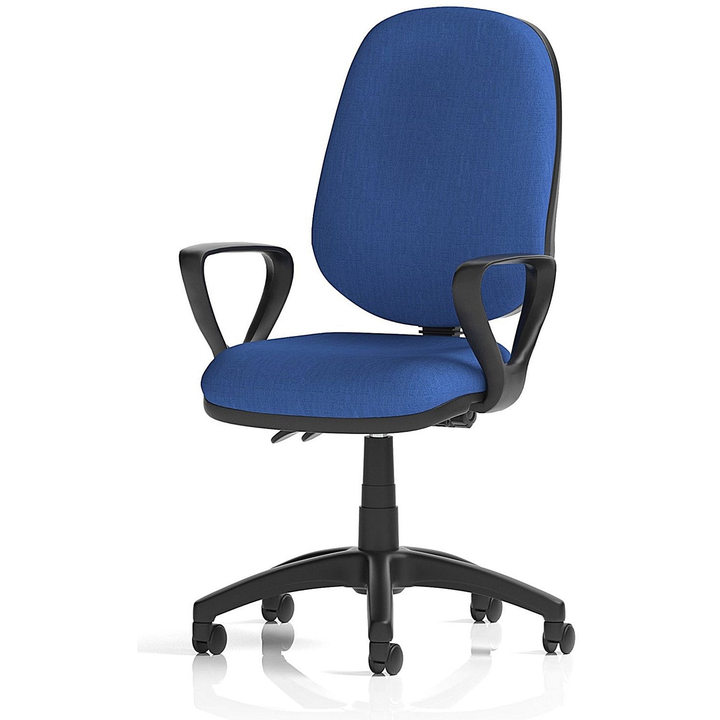 Eclipse Plus II Operator Chair, Fixed Height Arms, Blue