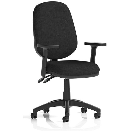 Eclipse Plus II Operator Chair, Height Adjustable Arms, Black