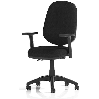 Eclipse Plus II Operator Chair, Height Adjustable Arms, Black